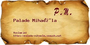 Palade Mihaéla névjegykártya
